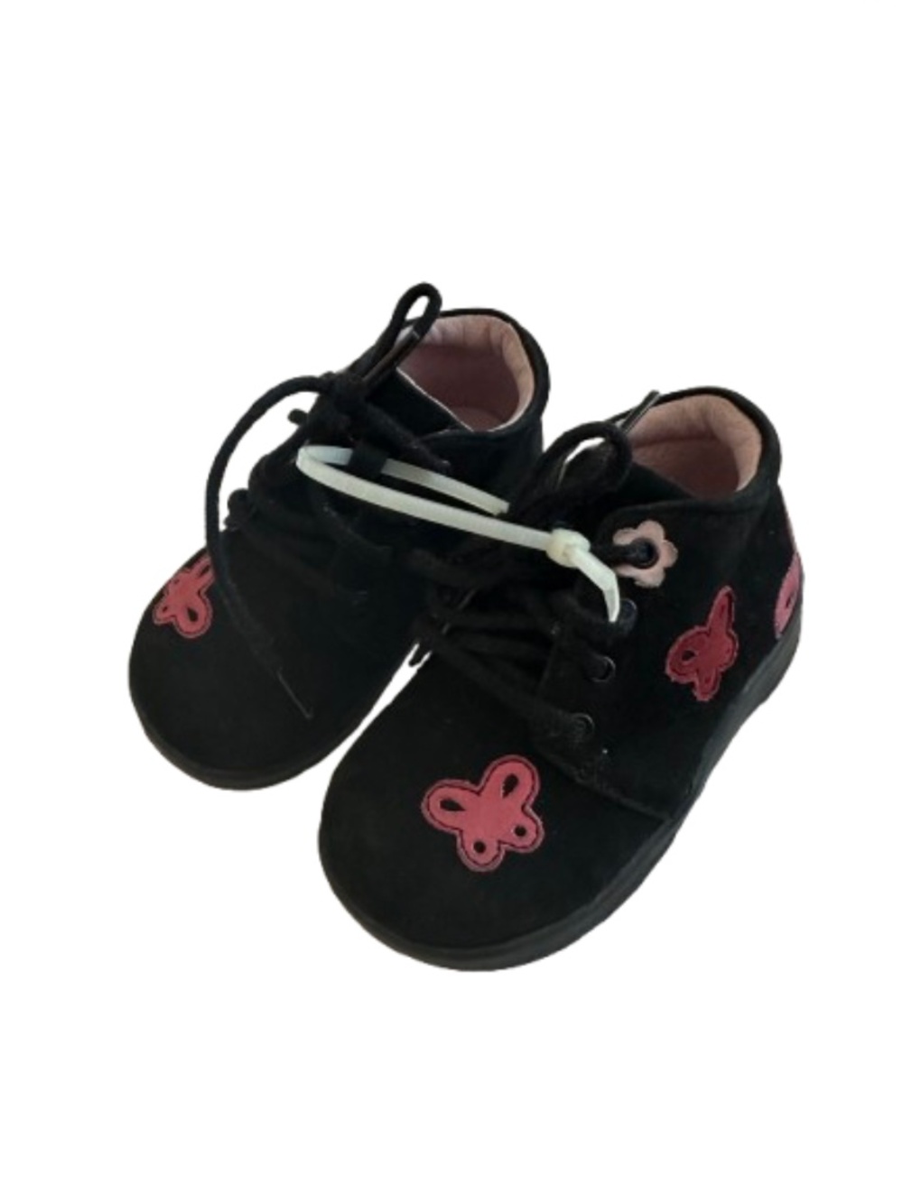 NWT Perfection Toddler/Baby Girl 5.5W Suede Genuine Leather Lace Up Boots Shoes